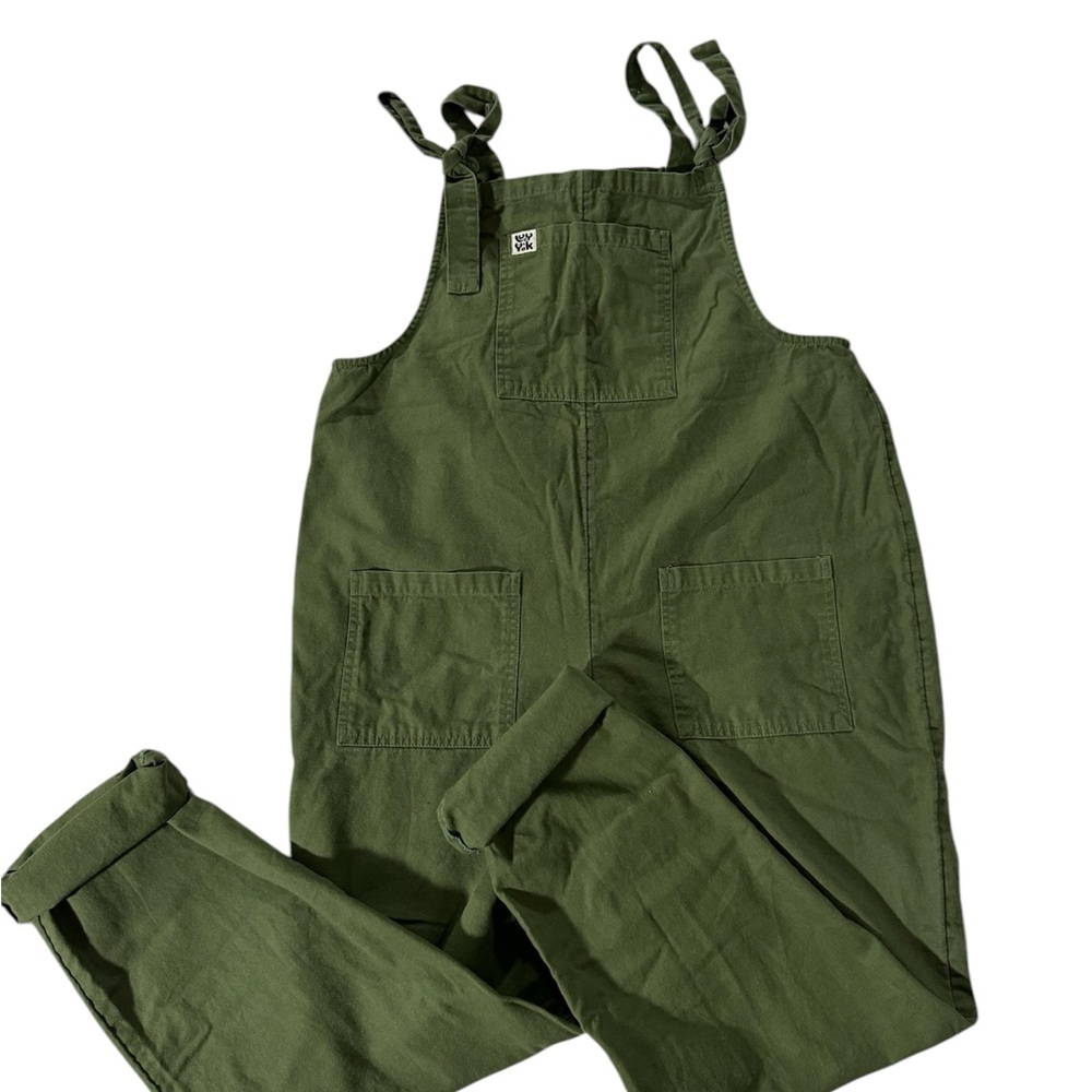 Olive Green Overalls comfy Lucy and Yak size 10
